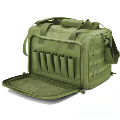 ELQ Tactical Gun Range Bag Pistol Shooting Duffle Bag Handguns Magazine Ammo Gear Accessories Pouch for Hunting Shooting Range Sport/Army Green
