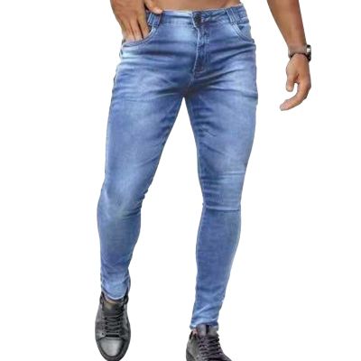 Maiyifu-GJ Mens Skinny Slim Fit Jeans Lightweight Comfy Stretch Denim Pencil Pants Retro Washed Tapered Leg Jean Trousers (Light Blue,Medium)