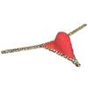 Sexy Men's Bordered Contour Pouch Thong Underwear String Micro T-Back Smooth Tangas Bikini Bottoms Red M view 3