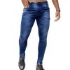 Maiyifu-GJ Mens Skinny Slim Fit Jeans Lightweight Comfy Stretch Denim Pencil Pants Retro Washed Tapered Leg Jean Trousers (Dark Blue,XX-Large) view 1