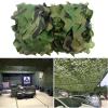 YHBZ Sunscreen Camo Net,Woodland Camouflage Netting,2 * 3M Double Layer Oxford Fabric with Grid,for Camping Military Hunting Shooting Hide Garden Decoration,2x4m(7 * 13ft) view 1