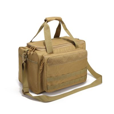 ELQ Tactical Training Bag Molle System Hunting Accessory 600D Waterproof Gun Shooting Range Pouch for Hunting Shooting Range Camping/tan
