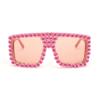 FEISEDY Oversized Square Sunglasses for Women with Sparkling Rhinestone Thick Shield Sun glasses B2916 view 1