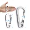DOKEEP 2PCS 2.77 Inch Stainless Steel Carabiner Clip Spring-Snap Hook,EDC Heavy Duty Mini Custom Quick Release Hook for Outdoor Key Chain Swing Set Camping Fishing Hiking Traveling Hammock (2.77 Inch) view 2
