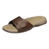 Revs - Tay - Mens Single Strap Reflexology Massage Sandals, Brown US9 view 1