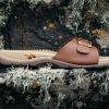 Revs - Tay - Mens Single Strap Reflexology Massage Sandals, Brown US9 view 2