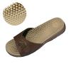 Revs - Tay - Mens Single Strap Reflexology Massage Sandals, Brown US9 view 3
