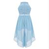 YOOJIA Kids Girls Sleeveless Sequined Lace Birthday Party Flower Girl Dress Shiny Rhinestone Formal Dance Romper Gown Sky Blue C 16 Years view 2