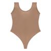 Loloda Women's One Piece Glossy Bodysuit High Cut Swimsuit Bikini Thongs Gym Yoga Sports Leotard Coffee Medium view 4
