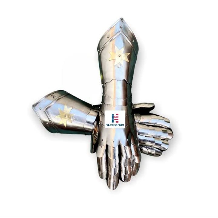 Medieval Knight Gauntlets Armour Fully Functional Finger Armor Cosplay LARP