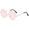 AISIBO Pink Round Hippie Glasses, Round Sunglasses Hippie and Sunglasses Glasses, Pink 60's Style Hipster Circle Sunglasses (Pink) view 1