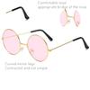 AISIBO Pink Round Hippie Glasses, Round Sunglasses Hippie and Sunglasses Glasses, Pink 60's Style Hipster Circle Sunglasses (Pink) view 3