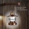 WHYUNM26 USB Rechargeable Lantern Camping Tent Lamp Retro Waterproof Antique Metal Light Emergency Lamp Atmosphere Decorative Chandeliers,Bronze view 3