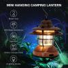 WHYUNM26 USB Rechargeable Lantern Camping Tent Lamp Retro Waterproof Antique Metal Light Emergency Lamp Atmosphere Decorative Chandeliers,Bronze view 4