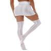 YiZYiF Women's Oil Shiny Smooth Pencil Mini Skirts Silky Stretchy Slim Stockings Bodycon Skirts Set White Medium view 2