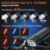 2026 New 5800 Lumen Bike Light,6 LED High Brightness Bicycle Light,Rechargeable 10 Mode Headlight Taillight, 360Rotatable Brackt,Aluminum Waterproof Light,Runtime 48+ hrs,Shockproof for Road,Mountain view 3