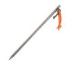 RISON Titanium Tent Pegs Crochet Camping Tent Nails Lightweight Titanium Tent Nails Snow Grassland Heavy Duty Tent Nails for Outdoor Camping and Plant Support Garden Stakes (6, 8250mm) view 1