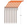 RISON Titanium Tent Pegs Crochet Camping Tent Nails Lightweight Titanium Tent Nails Snow Grassland Heavy Duty Tent Nails for Outdoor Camping and Plant Support Garden Stakes (6, 8250mm) view 3