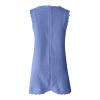 Womens Dresses Summer Casual Tank Dress Solid Sleeveless Crewneck Back Zipper Loose Swing Beach Tshirt Mini Dress Blue view 4