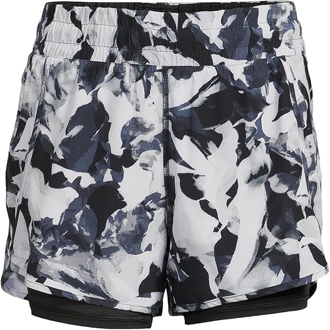 Avia Activewear Women's Breathable Running Shorts (Large, Shadow Floral) 12-14
