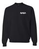 Go All Out Medium Black Men NASA Worm Logo Left Chest Sweatshirt Crewneck view 1