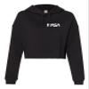 Go All Out Medium Black Women NASA Worm Logo Left Chest Cropped Hooded Sweatshirt view 1