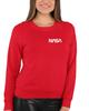Go All Out Medium Red Men NASA Worm Logo Left Chest Sweatshirt Crewneck view 2