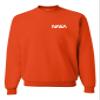 Go All Out Small Orange Men NASA Worm Logo Left Chest Sweatshirt Crewneck view 1