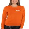 Go All Out Small Orange Men NASA Worm Logo Left Chest Sweatshirt Crewneck view 2