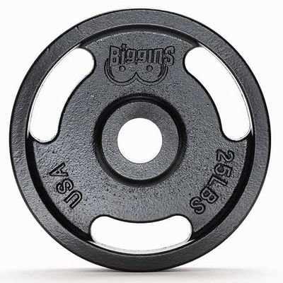 Biggins Machined Cast 1.0 Iron 25Lb Olympic Weight Plate Pair