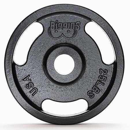 Biggins Machined Cast 1.0 Iron 25Lb Olympic Weight Plate Pair