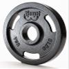 Biggins Machined Cast 1.0 Iron 5Lb Olympic Weight Plate Pair view 2