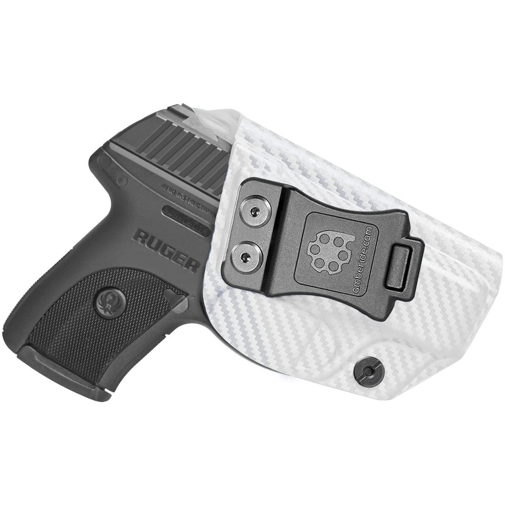 Amberide Ruger LC9/LC9s/LC380/EC9s IWB Holster,Kydex-Boltaron Inside Waistband Fit Ruger LC9 Series 9mm/.380,Secure Retention,Quick Draw,030 Cant