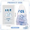 10lb Ice Bags with Drawstring- 100 Pack, Clear, Plastic Bag For Ice Storage, Leak Resistant for Camping, Coolers, Parties, & More view 2