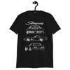1970 'Vette C3 Stingray LT-1 Custom Outline Art Collector Car T-Shirt Black view 3