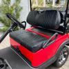 Huskey 4PCS Golf Cart Front/Rear Seat Covers for Club Car Precedent 2004+ G&E Models Custom Two-Tone Black Diamond Stitching with Black Piping,Marine Grade Vinyl Material,Staple On Design view 1