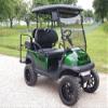 Huskey 4PCS Golf Cart Front/Rear Seat Covers for Club Car Precedent 2004+ G&E Models Custom Two-Tone Black Diamond Stitching with Black Piping,Marine Grade Vinyl Material,Staple On Design view 4