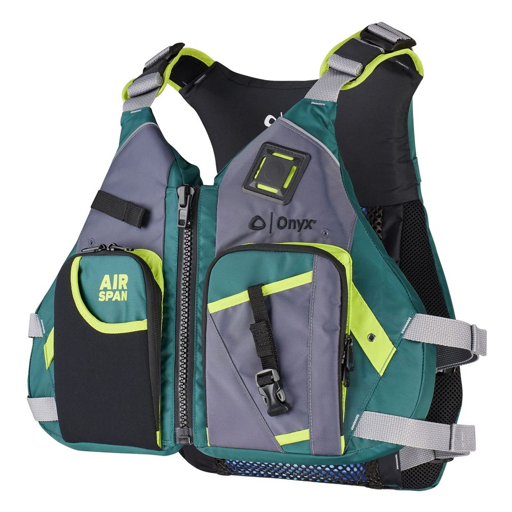 Onyx Air Span Angler Life Jacket, Green, M/L