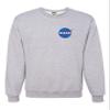 Go All Out XX-Large Athletic Heather Mens NASA Blue Meatball Left Chest Logo Sweatshirt Crewneck view 1