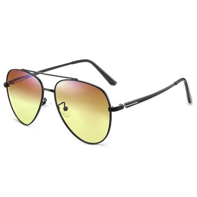 Hvsport Sunglasses Polarized Night Vision Goggles, Driving Sunglasses, Day and Night, Anti-high Beam Driving Sunglasses (Color : Black, Size : 140mm)