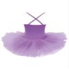 Oyolan Kids Girls Sequins Sparkly Spaghetti Straps Criss Cross Back Ballet Dance Leotard Ballerina Tutu Dress Purple 7-8 Years view 2