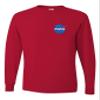 3X-Large Red Mens NASA Blue Meatball Left Chest Logo Long Sleeve T-Shirt view 1
