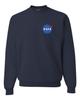 Go All Out Large Navy Blue Mens NASA Blue Meatball Left Chest Logo Sweatshirt Crewneck view 1