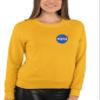 Go All Out 3X-Large Gold Mens NASA Blue Meatball Left Chest Logo Sweatshirt Crewneck view 3
