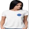3X-Large White Women NASA Blue Meatball Left Chest Logo T-Shirt view 2