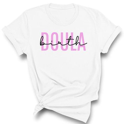 TeesAndTankYou Birth Doula Shirt Unisex 3X-Large White