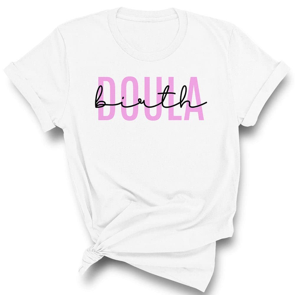 TeesAndTankYou Birth Doula Shirt Unisex 3X-Large White
