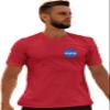 3X-Large Red Mens NASA Blue Meatball Left Chest Logo T-Shirt view 1