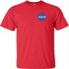 3X-Large Red Mens NASA Blue Meatball Left Chest Logo T-Shirt view 3
