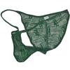 Botmois Men's See-throuhg Cheeky Briefs Bikini String Panties Pucker Back Bikini Briefs Sexy Sheer Underwear 3 Pack(Dark Green) XL view 4